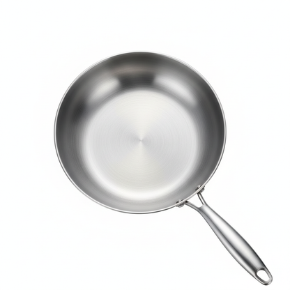 316 Stainless Steel Frying Pan Wok NonStick Pan Fried Steak Pot Uncoated Kitchen Cookware For Gas Stove and Induction Cooker Wok